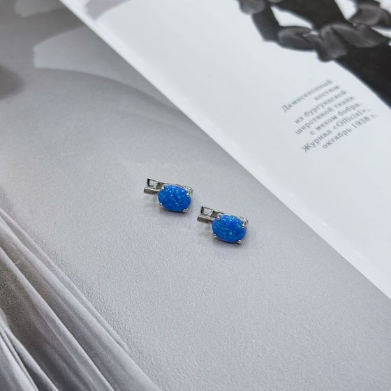 Серебряные серьги с опалом