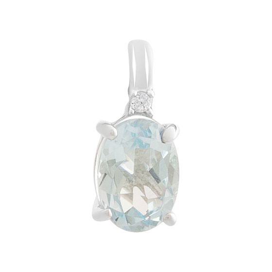 Серебряная подвеска с топазом 0.948ct