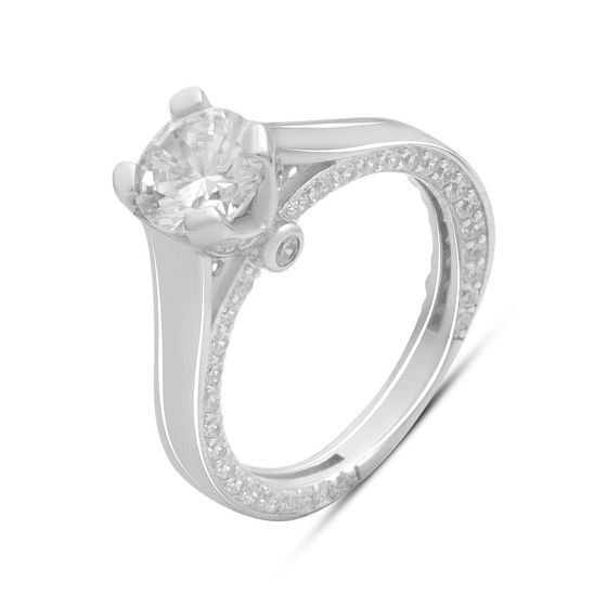 Серебряное кольцо с фианитами