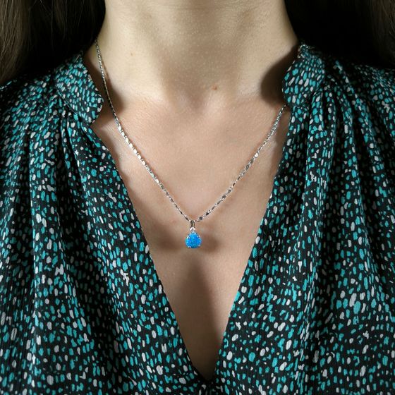 Серебряная подвеска с опалом 0.86ct