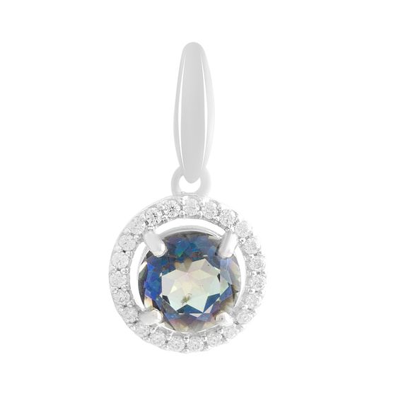 Серебряная подвеска с мистик топазом 2.37ct