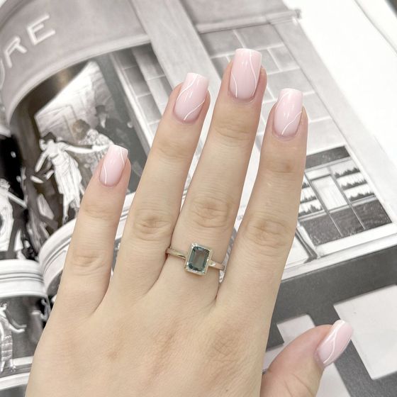 Серебряное кольцо с топазом Лондон Блю 1.41ct