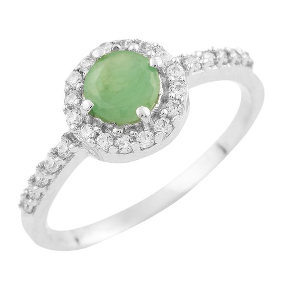 Серебряное кольцо с изумрудом 0.43ct