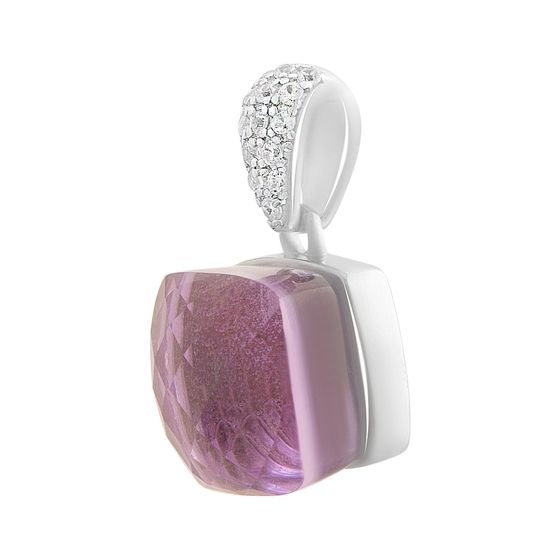 Серебряная подвеска с фианитами