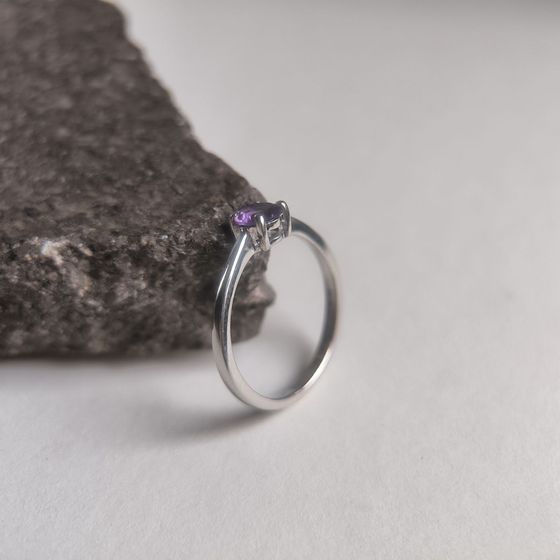 Серебряное кольцо с аметистом 0.425ct