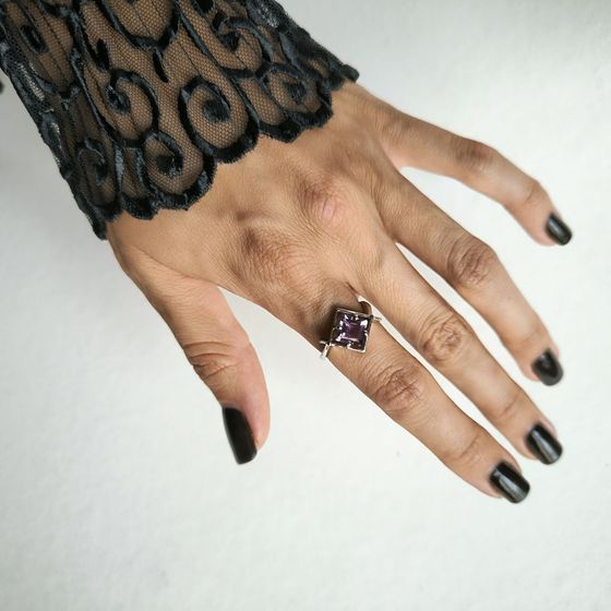 Серебряное кольцо с аметистом 1.492ct