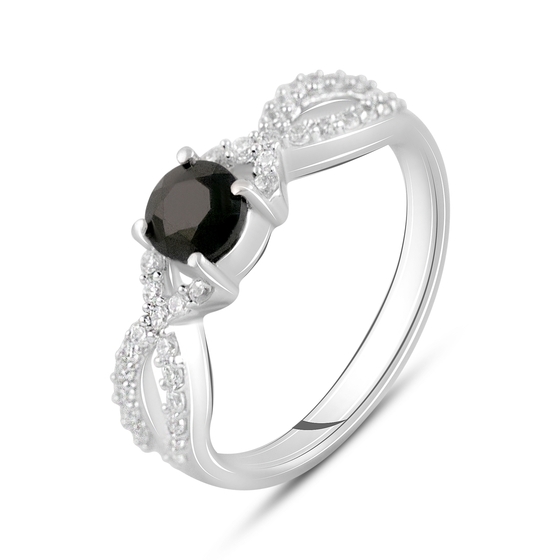 Серебряное кольцо с сапфиром nano 0.93ct