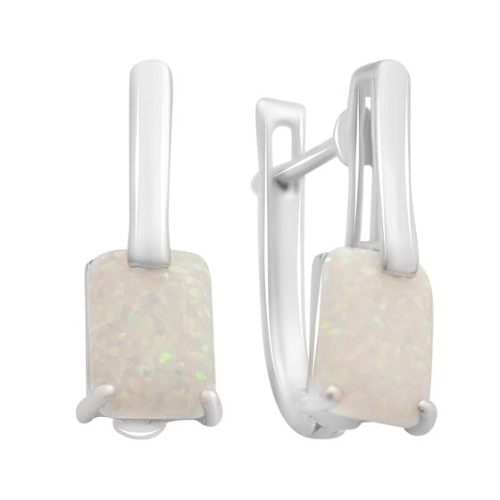 Серебряные серьги с опалом 1.25ct