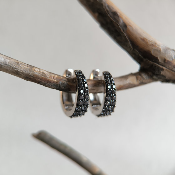 Серебряные серьги с фианитами