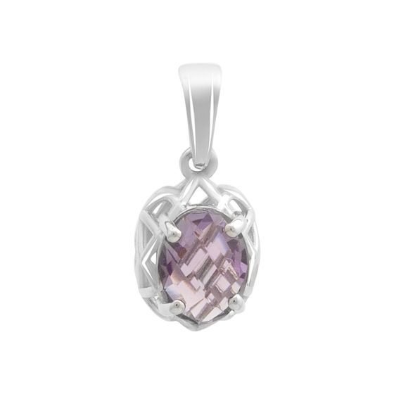 Серебряная подвеска с аметистом 1.017ct