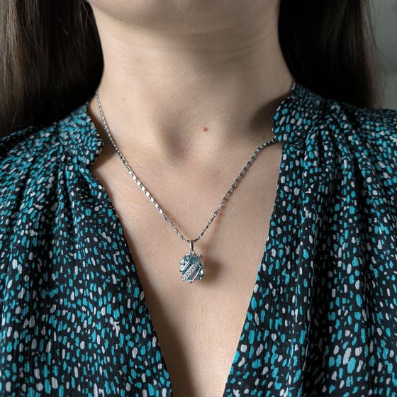 Серебряная подвеска с топазом 5.88ct