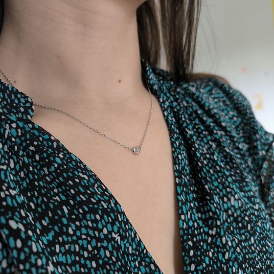 Серебряное колье без камней
