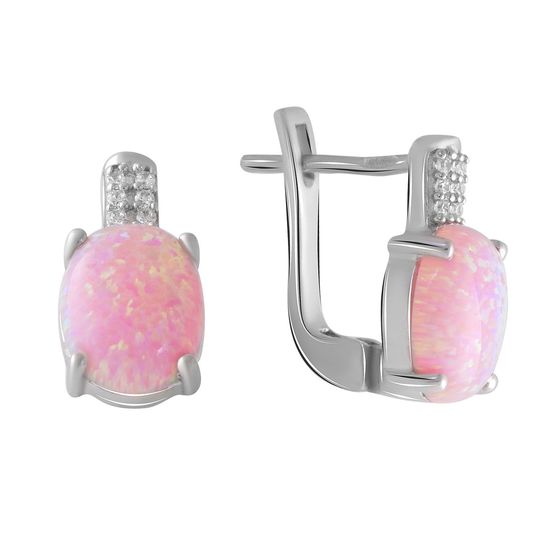 Серебряные серьги с опалом