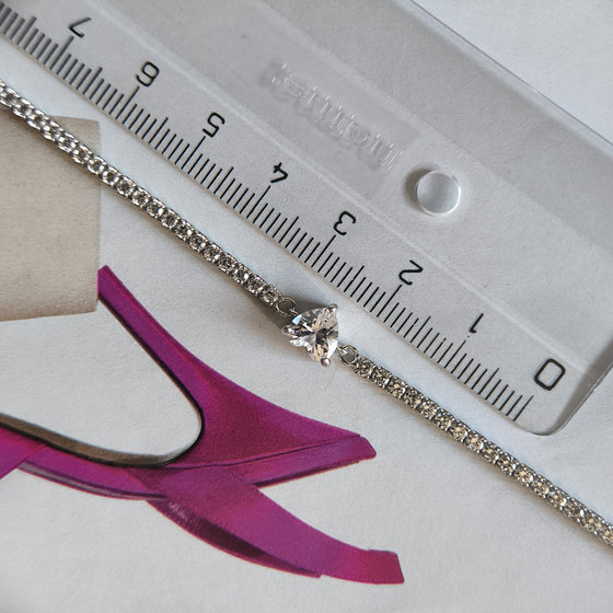 Серебряный браслет с фианитами