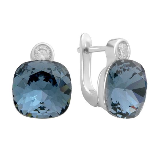 Серебряные серьги с фианитами