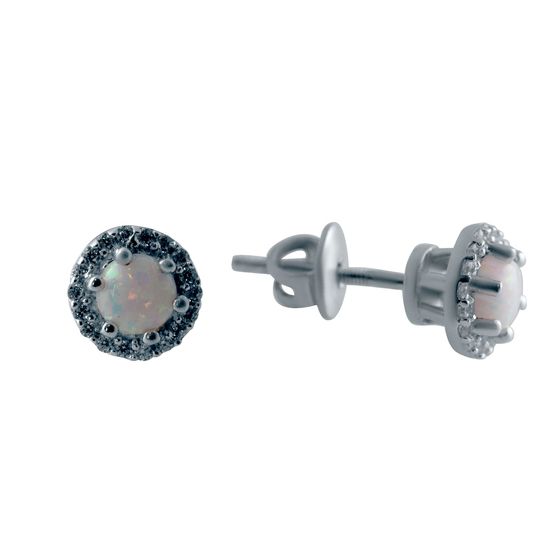Серебряные серьги с опалом 0.951ct