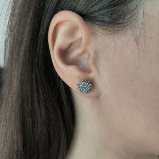 Серебряные серьги с фианитами