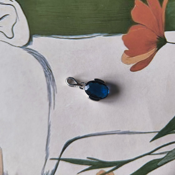 Серебряная подвеска с сапфиром nano 0.908ct