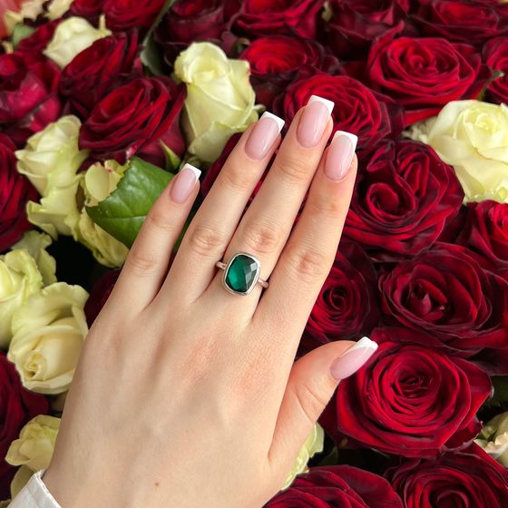 Серебряное кольцо с аквамарином nano 5.533ct
