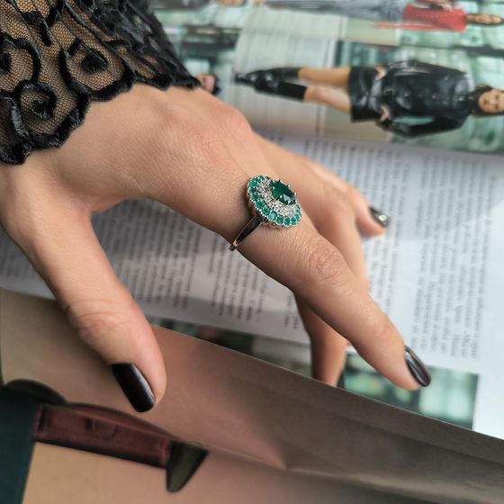 Серебряное кольцо с агатом 2.228ct