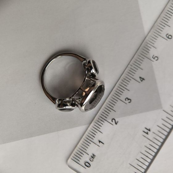 Серебряное кольцо с раухтопазом (дымчатым кварцем) 7.817ct