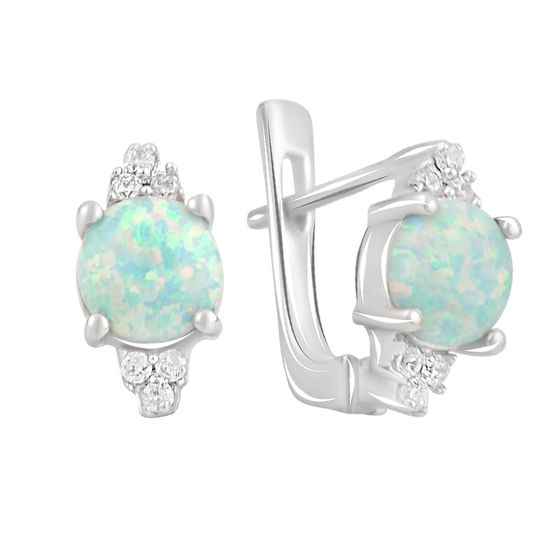 Серебряные серьги с опалом 1.527ct