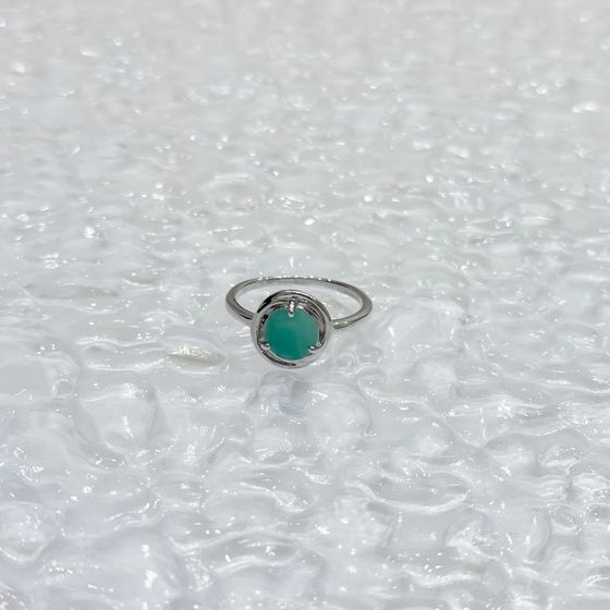 Серебряное кольцо с изумрудом 1.575ct