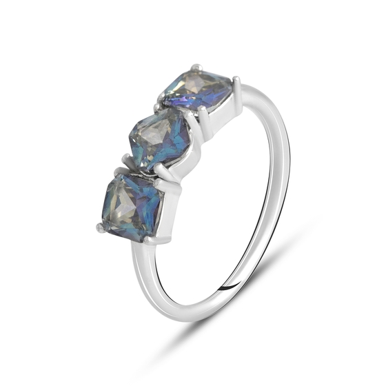 Серебряное кольцо с мистик топазом 2.893ct