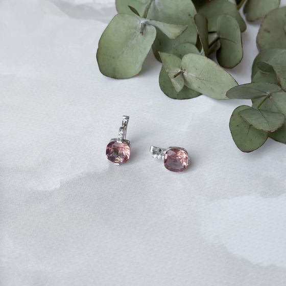 Серебряные серьги с султанитом 5.751ct