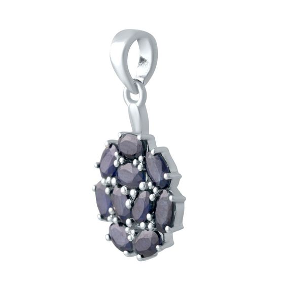 Серебряная подвеска с сапфиром 2.875ct