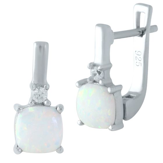 Серебряные серьги с опалом 1.074ct