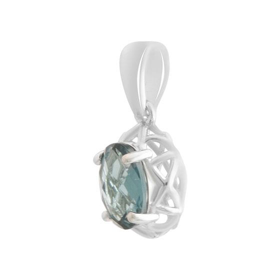 Серебряная подвеска с топазом Лондон Блю 0.917ct