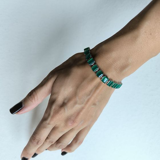 Серебряный браслет с агатом 8.63ct