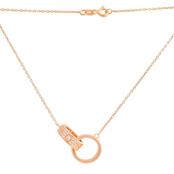 Золотое колье с фианитами 0.98ct