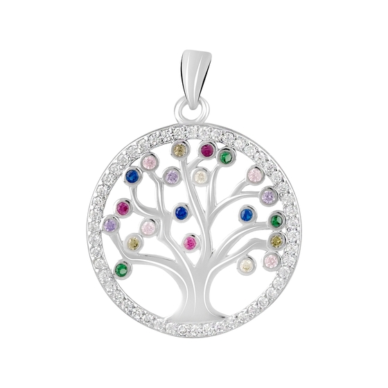 Серебряная подвеска с фианитами