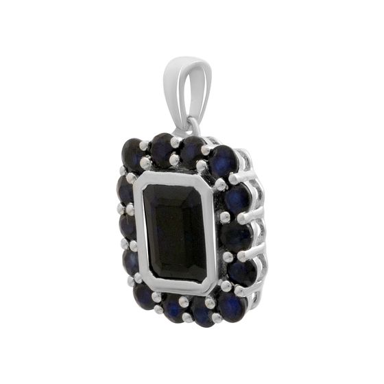 Серебряная подвеска с сапфиром 4.763ct