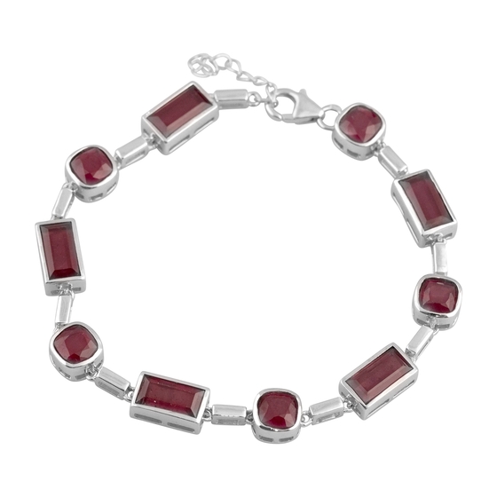 Серебряный браслет с рубином 19.284ct