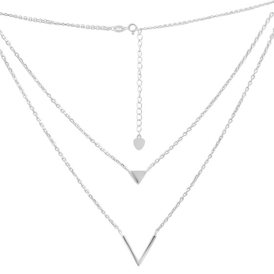 Серебряное колье без камней