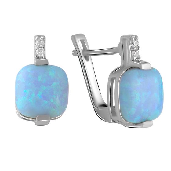 Серебряные серьги с опалом