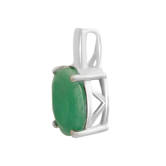 Серебряная подвеска с изумрудом 2.45ct