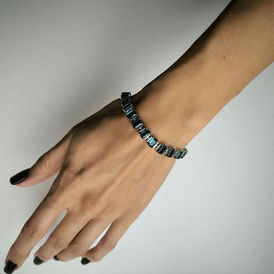 Серебряный браслет с топазом Лондон Блю