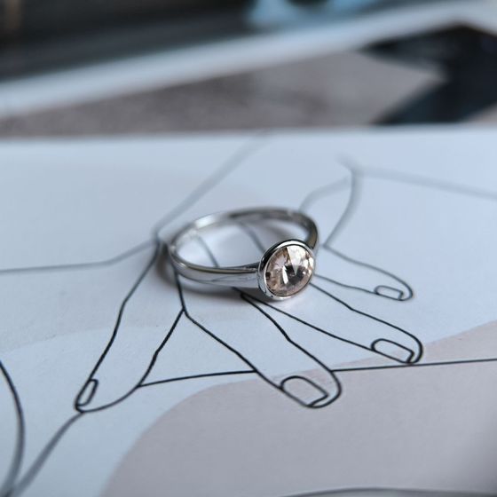 Серебряное кольцо с фианитами