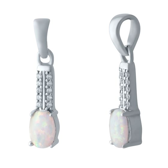 Серебряная подвеска с опалом