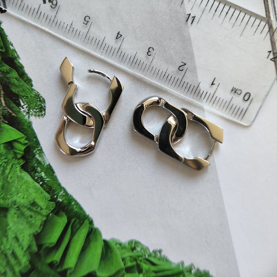 Серебряные серьги без камней