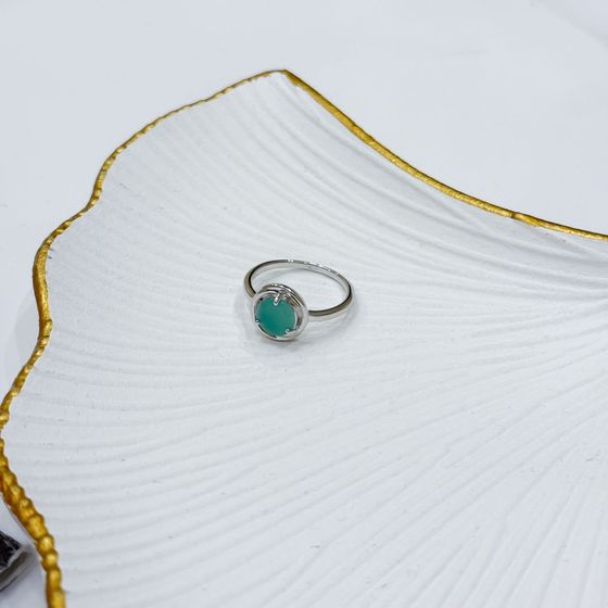 Серебряное кольцо с изумрудом 1.575ct