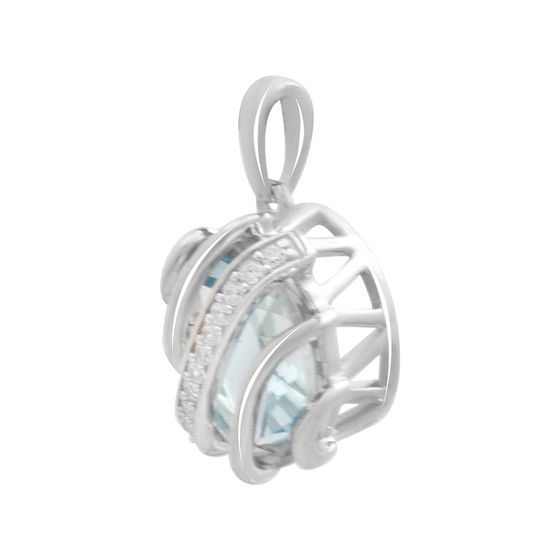 Серебряная подвеска с топазом 5.88ct