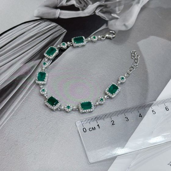 Серебряный браслет с агатом 8.63ct