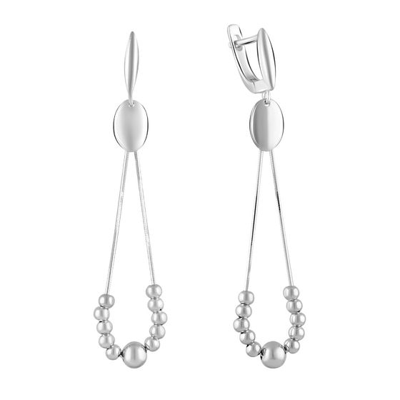 Серебряные серьги без камней