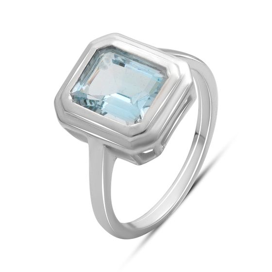Серебряное кольцо с топазом 3.875ct
