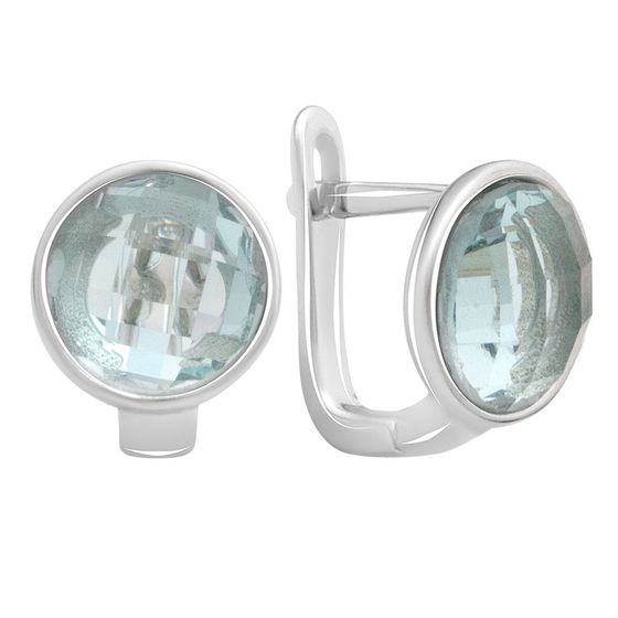 Серебряные серьги с фианитами